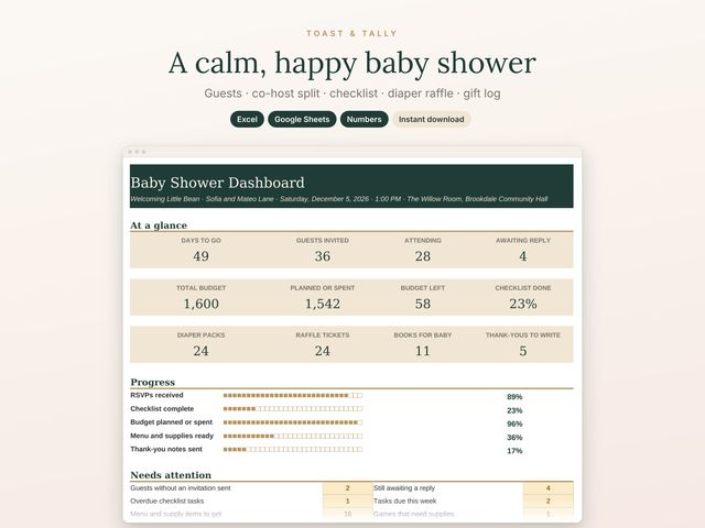 Baby Shower Planner